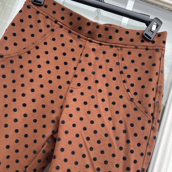 Vassalli Polka Dots Brown Pants Sz 8 - Picture 5 of 12